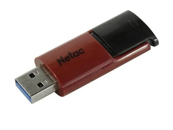 Флешка USB Netac U182 (NT03U182N-256G-32RE), 256Gb, USB 3.0, R/W 70/30, черный/красный