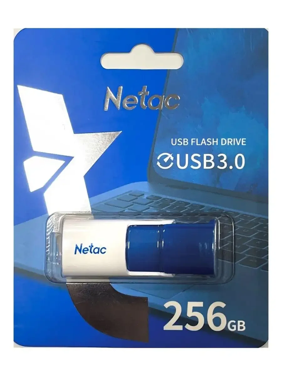 Флешка USB Netac U182 (NT03U182N-256G-32RE), 256Gb, USB 3.0, R/W 70/30, черный/красный