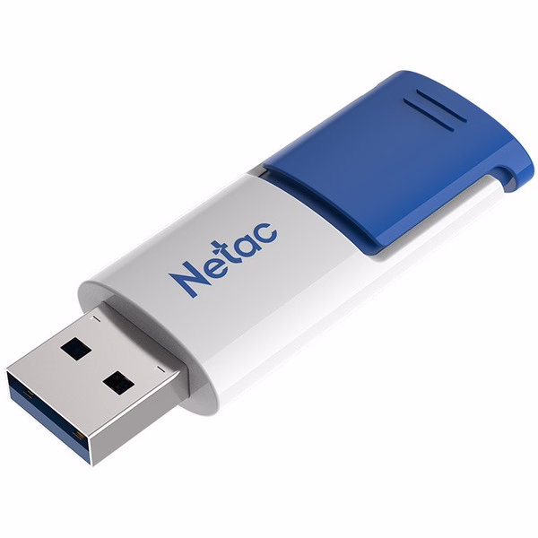 Флешка USB Netac U182 Blue (NT03U182N-064G-32BL), 64Gb, USB 3.0, R/W 70/30, белый/синий