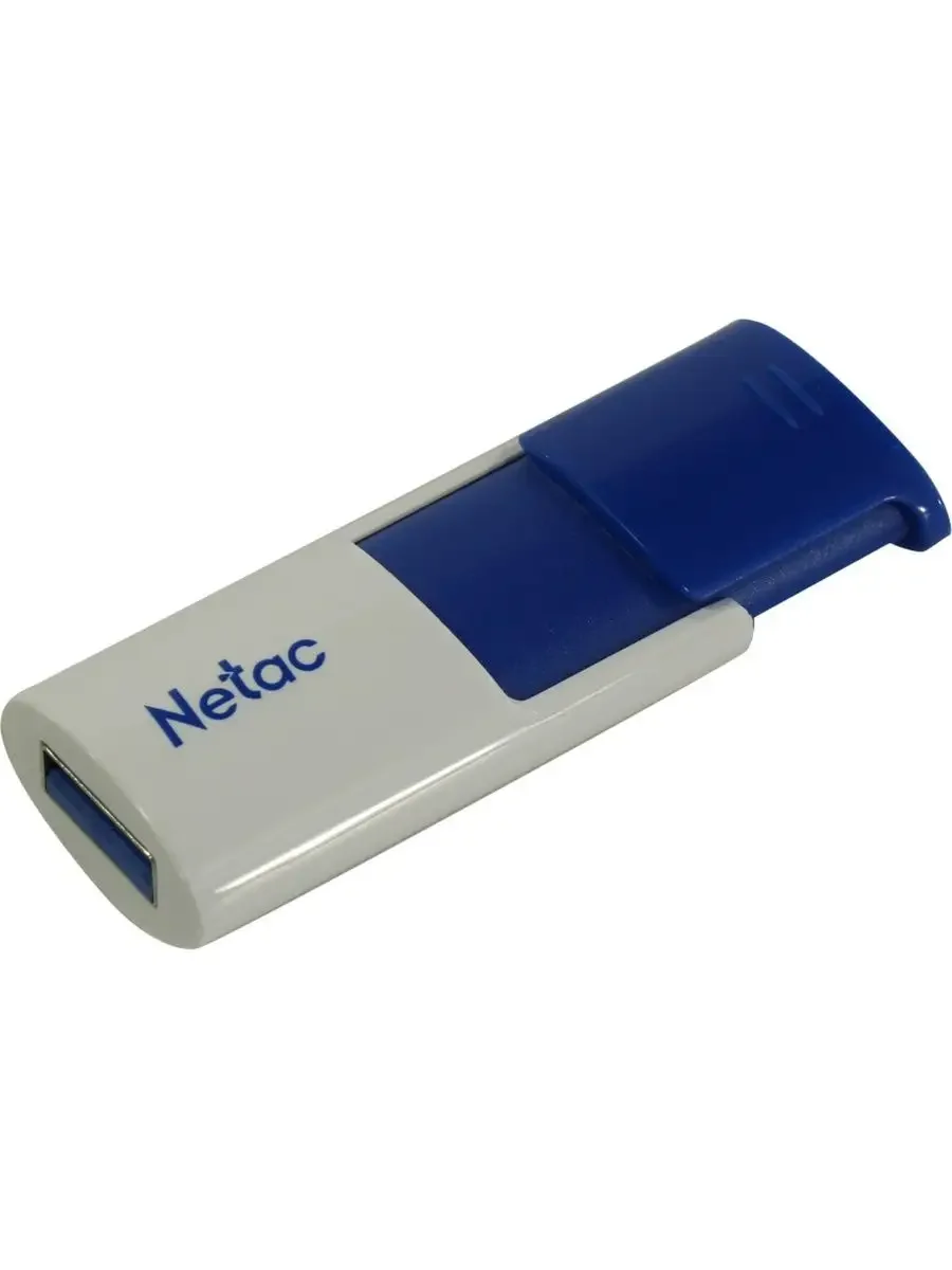 Флешка USB Netac U182 Blue (NT03U182N-128G-32BL), 128Gb, USB 3.0, R/W 70/30, белый/синий