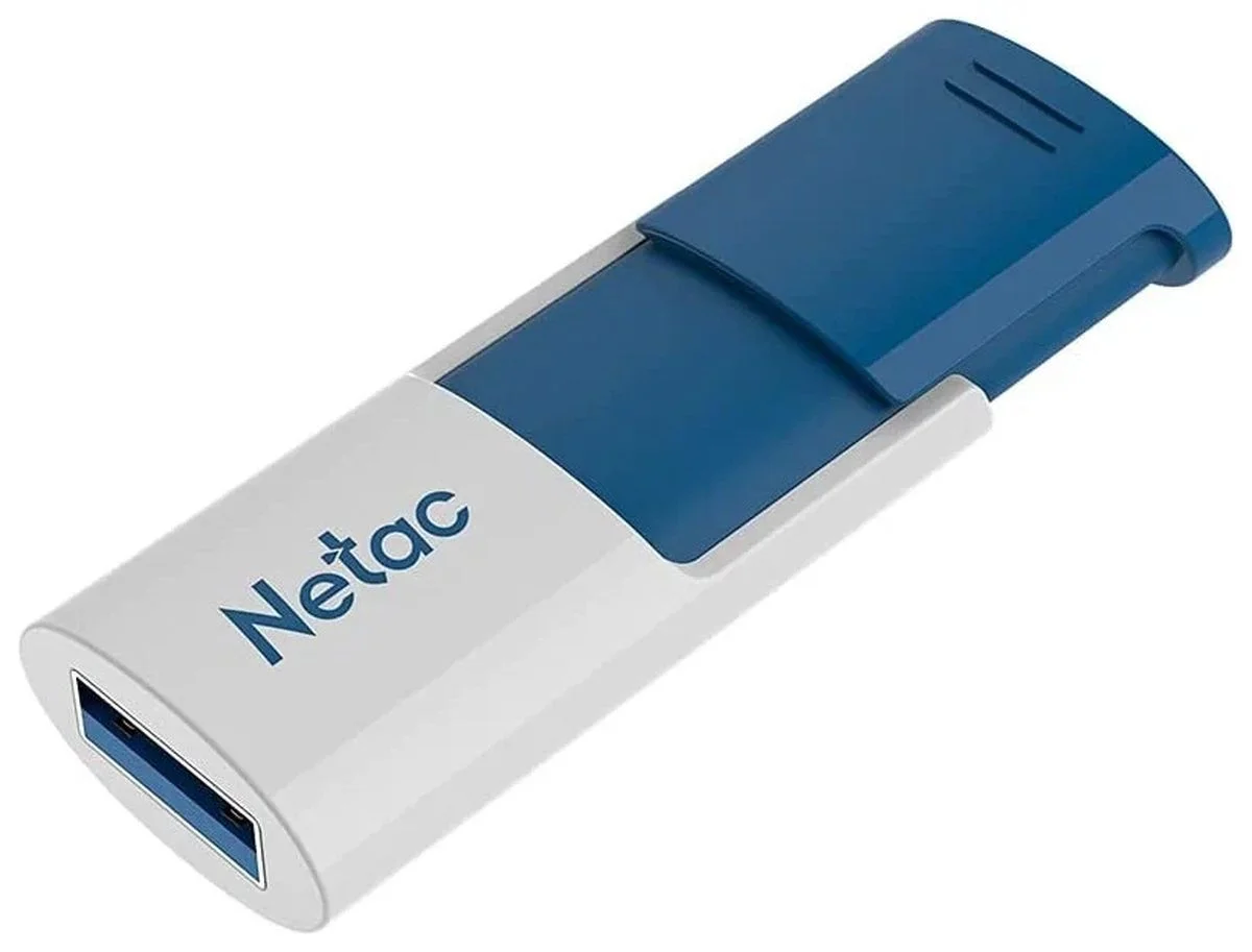 Флешка USB Netac U182 Blue (NT03U182N-256G-32BL), 256Gb, USB 3.0, R/W 70/30, белый/синий