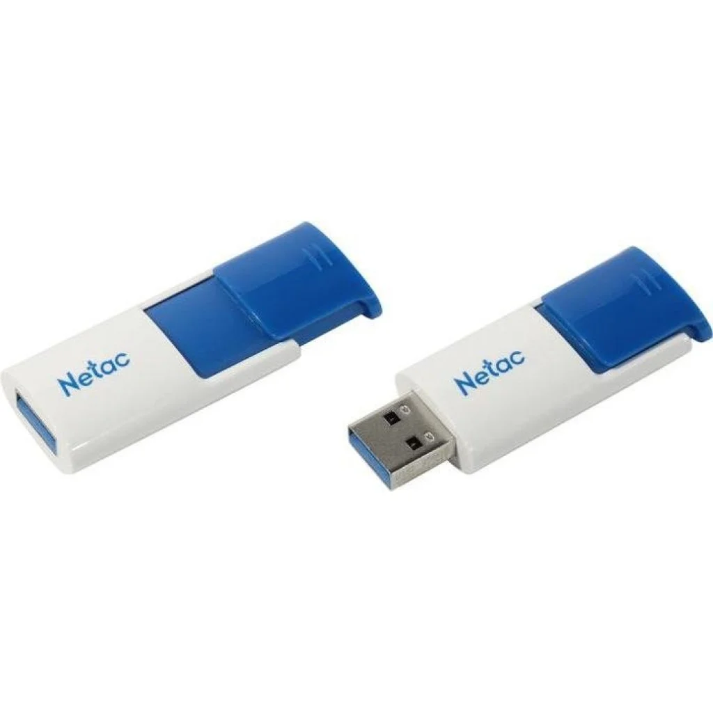 Флешка USB Netac U182 Blue (NT03U182N-256G-32BL), 256Gb, USB 3.0, R/W 70/30, белый/синий