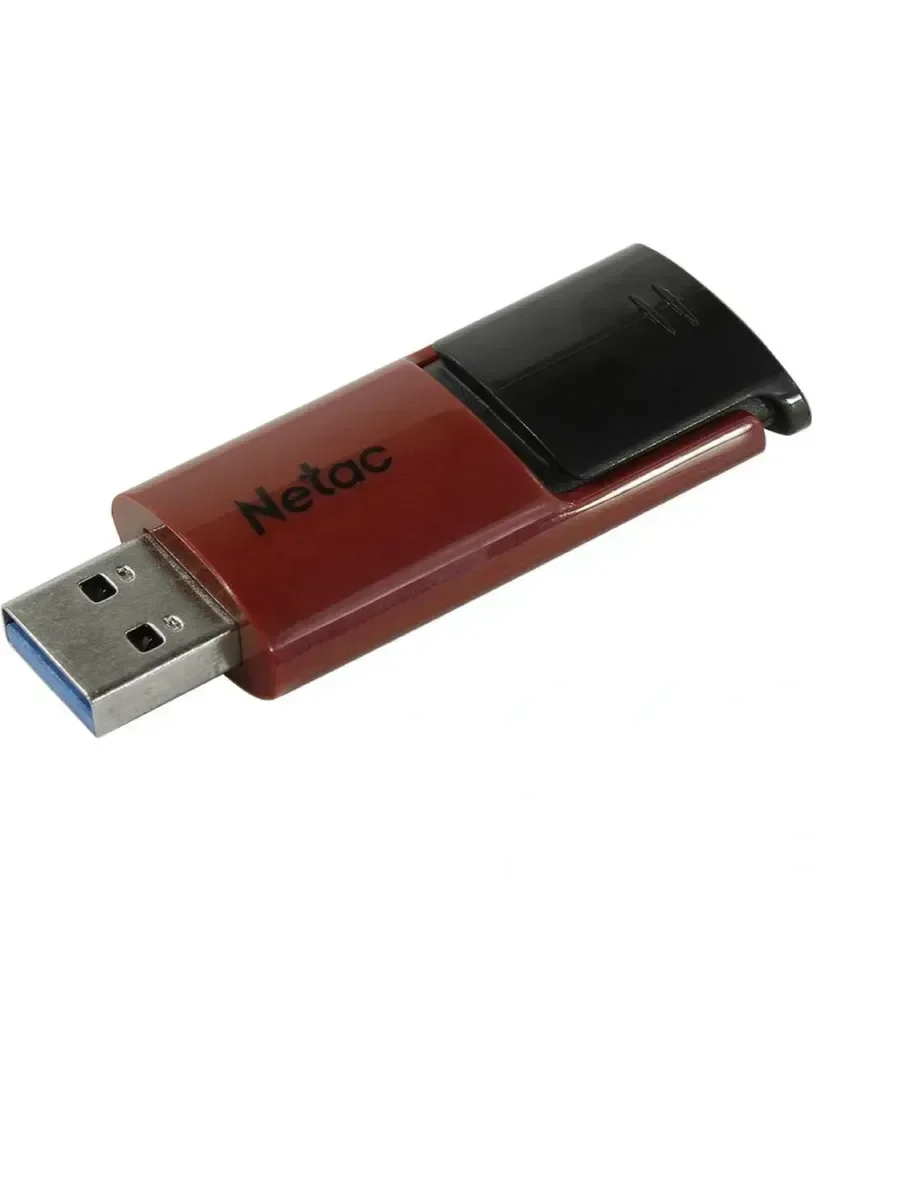 Флешка USB Netac U182 красный USB 3.0 Flash 128Gb, NT03U182N-128G-32RE, выдвижной