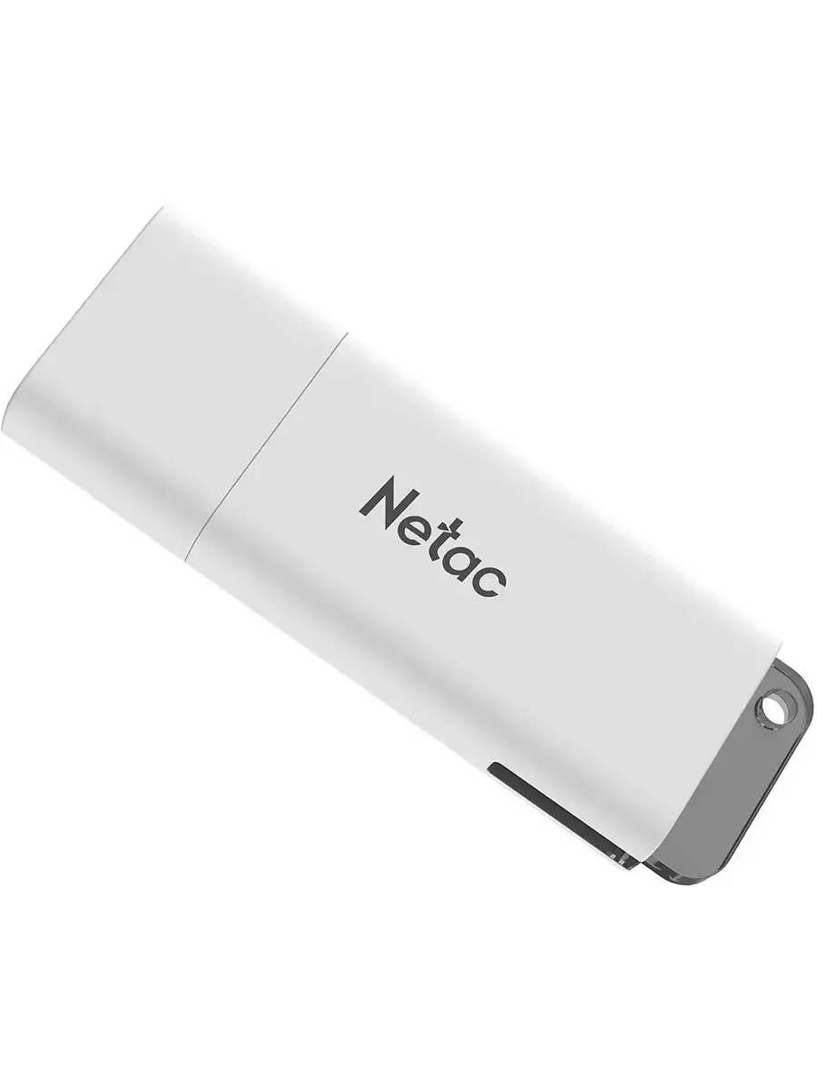 Флешка USB Netac U185 (NT03U185N-008G-20WH), 8Gb, USB 2.0, R/W 25/10, белый/серый