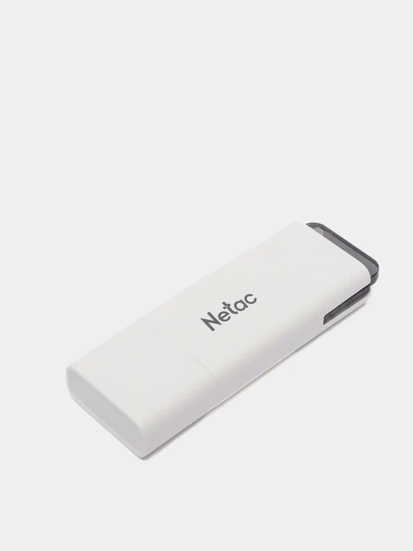 Флешка USB Netac U185 (NT03U185N-016G-20WH), 16Gb, USB 2.0, R/W 25/10, белый/серый