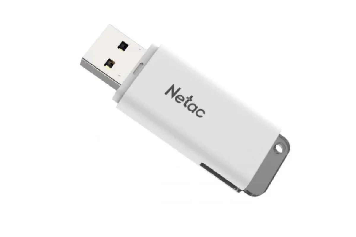Флешка USB Netac U185 (NT03U185N-016G-20WH), 16Gb, USB 2.0, R/W 25/10, белый/серый