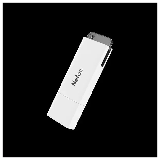 Флешка USB Netac U185 (NT03U185N-032G-20WH), 32Gb, USB 2.0, R/W 25/10, белый/серый