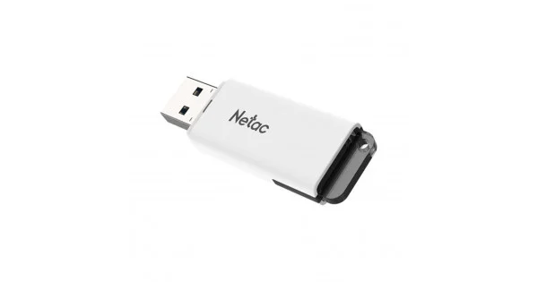 Флешка USB Netac U185 (NT03U185N-064G-20WH), 64Gb, USB 2.0, R/W 25/10, белый/серый