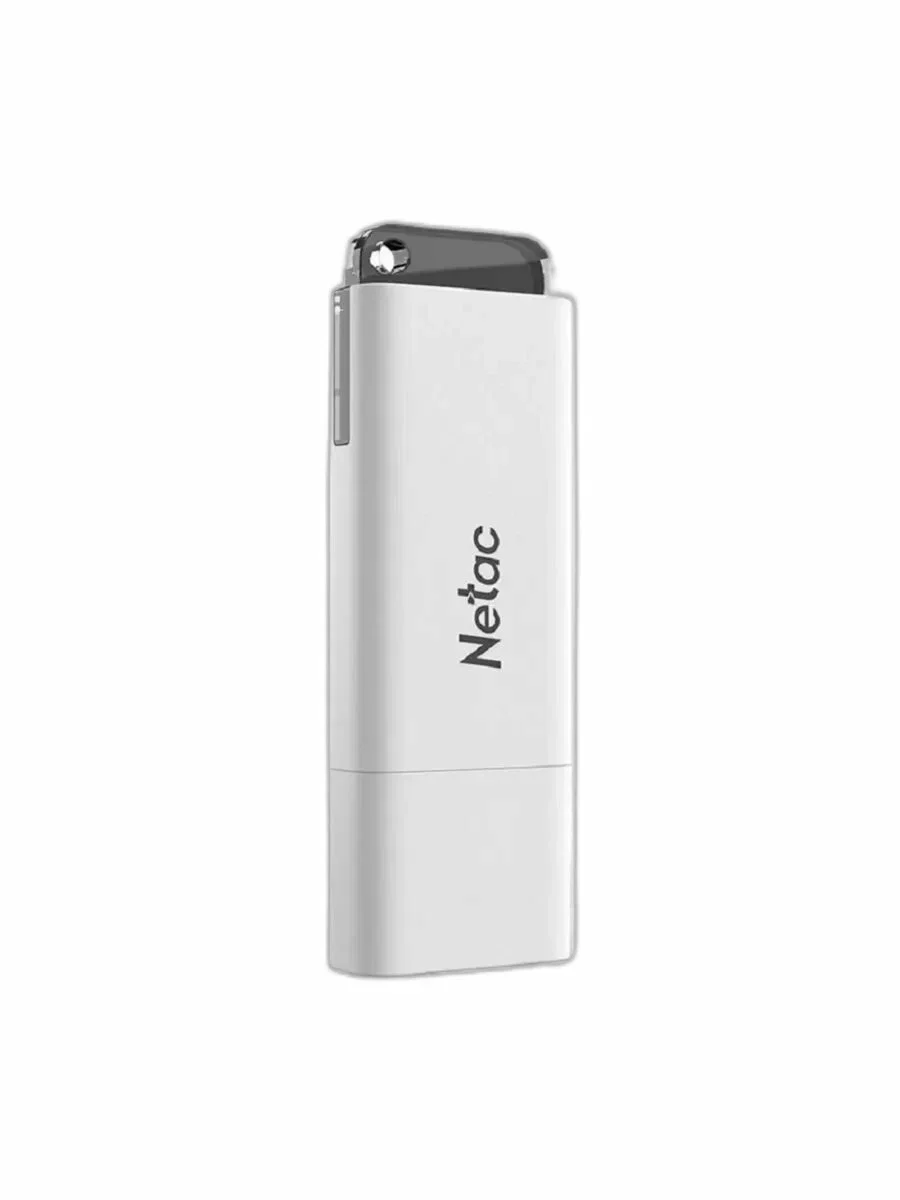 Флешка USB Netac U185 (NT03U185N-256G-30WH), 256Gb, USB 3.0, R/W 100/25, белый/серый
