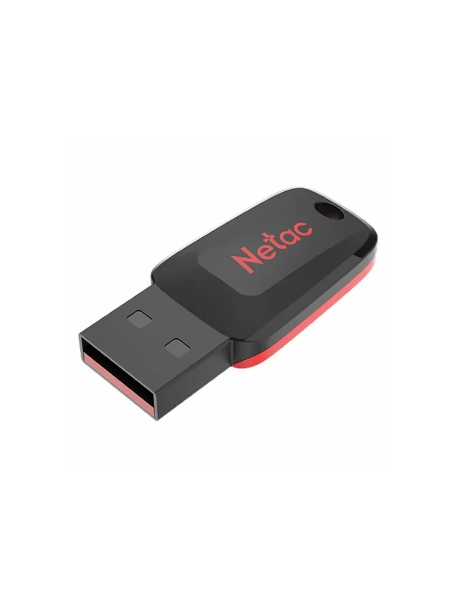 Флешка USB Netac U197 (NT03U197N-008G-20BK), 8Gb, USB 2.0, R/W 25/10, черный/красный