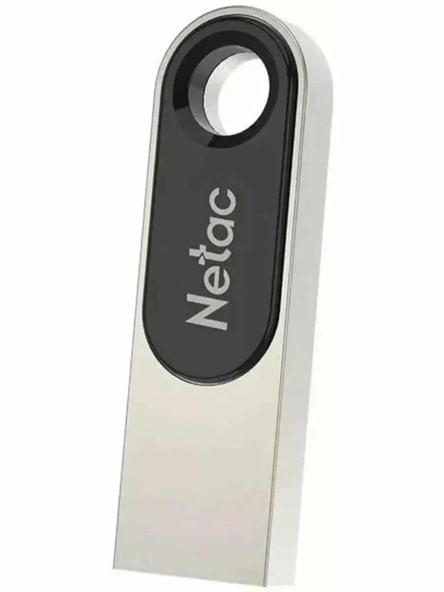 Флешка USB Netac U278 (NT03U278N-064G-20PN), 64Gb, USB 2.0, R/W 50/10, серебристый/черный