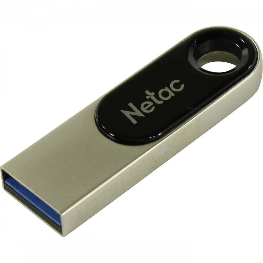 Флешка USB Netac U278 (NT03U278N-064G-20PN), 64Gb, USB 2.0, R/W 50/10, серебристый/черный