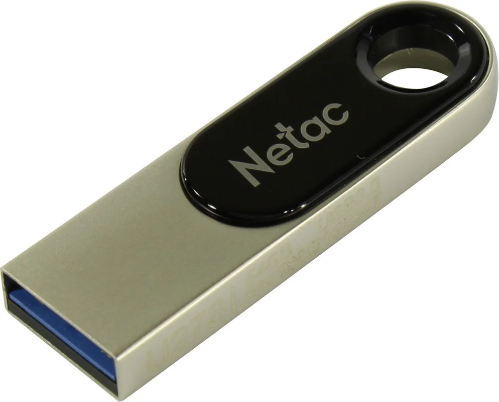 Флешка USB Netac U278 (NT03U278N-128G-32PN), 128Gb, USB 3.0, R/W 110/45, серебристый/черный