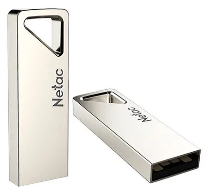 Флешка USB Netac U326 (NT03U326N-064G-20PN), 64Gb, USB 2.0, R/W 50/15, серебристый
