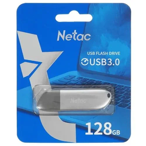 Флешка USB Netac U352 USB 3.0 128Gb NT03U352N-128G-32PN, металлическая, с колпачком