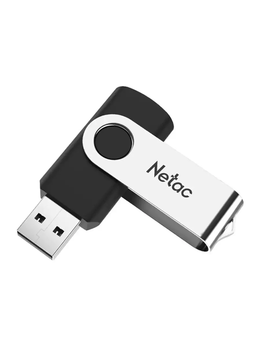 Флешка USB Netac U505 (NT03U505N-016G-20BK), 16Gb, USB 2.0, R/W 70/30, черный/серебристый