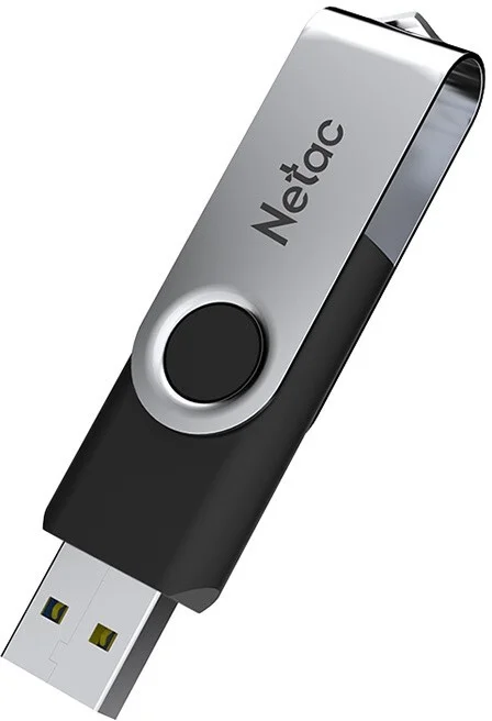 Флешка USB Netac U505 (NT03U505N-016G-32BK), 16Gb, USB3.0, R/W 110/45, черный/серебристый