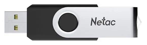 Флешка USB Netac U505 (NT03U505N-016G-32BK), 16Gb, USB3.0, R/W 110/45, черный/серебристый