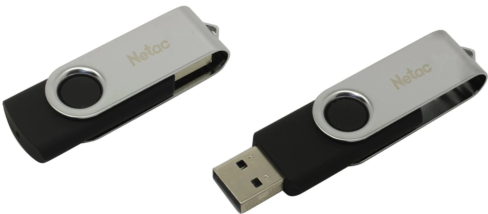 Флешка USB Netac U505 (NT03U505N-016G-32BK), 16Gb, USB3.0, R/W 110/45, черный/серебристый