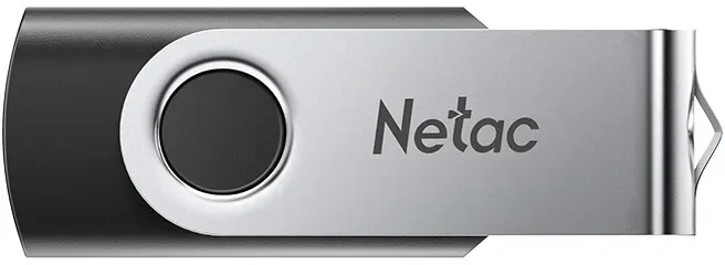 Флешка USB Netac U505 (NT03U505N-032G-32BK), 32Gb, USB 3.0, R/W 110/45, черный/серебристый