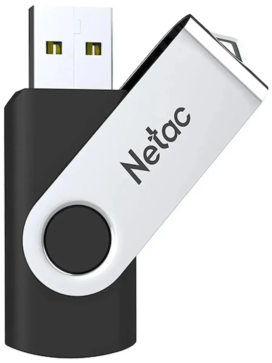 Флешка USB Netac U505 (NT03U505N-064G-32BK), 64Gb, USB 3.0, R/W 110/45, черный/серебристый