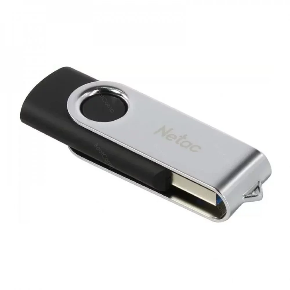 Флешка USB Netac U505 (NT03U505N-128G-30BK), 128Gb, USB 3.0, R/W 110/45, черный/серебристый