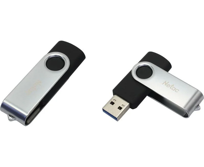 Флешка USB Netac U505 (NT03U505N-256G-32BK), 256Gb, USB 3.0, R/W 110/45, черный/серебристый
