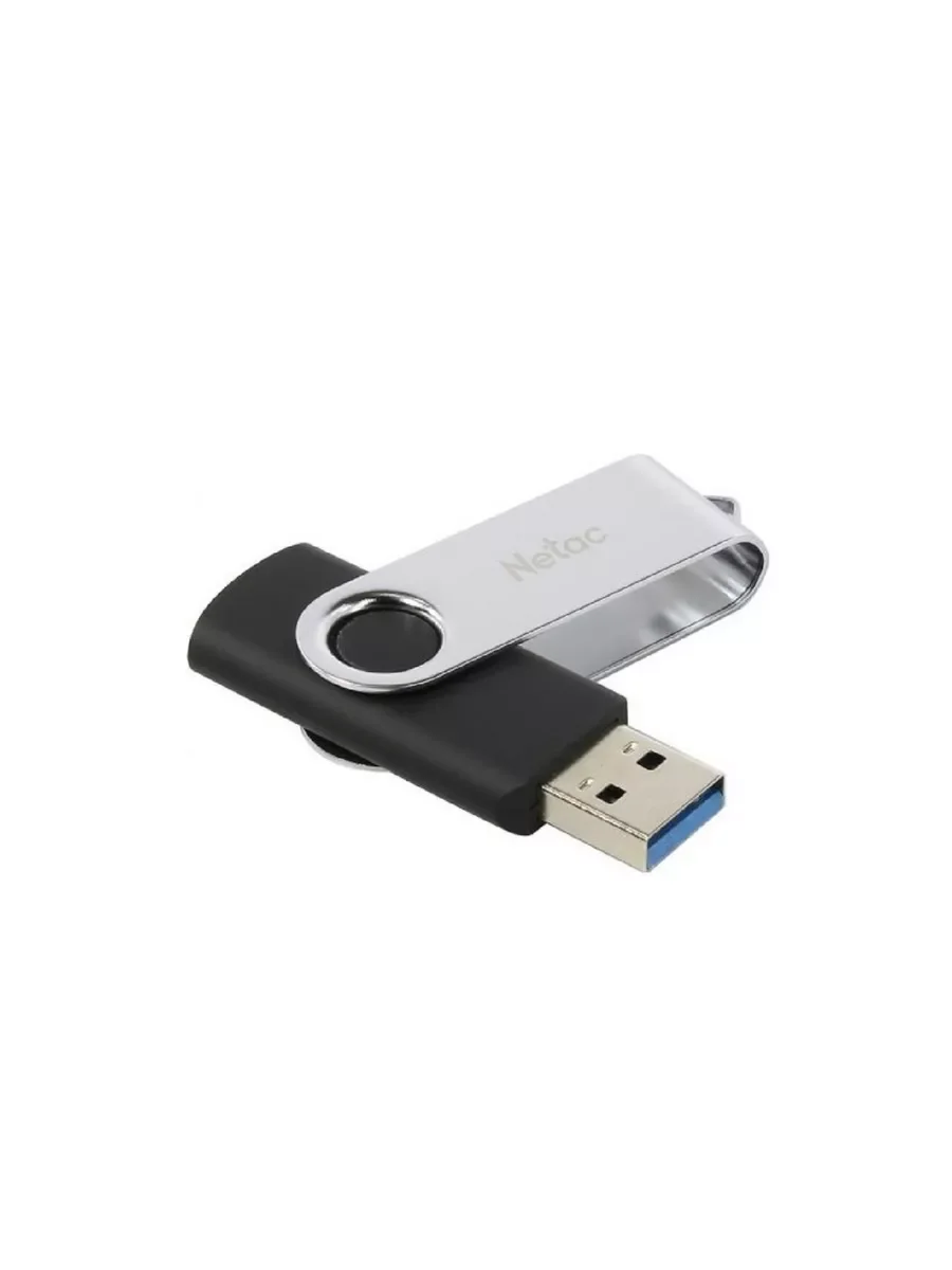 Флешка USB Netac U505 (NT03U505N-256G-32BK), 256Gb, USB 3.0, R/W 110/45, черный/серебристый