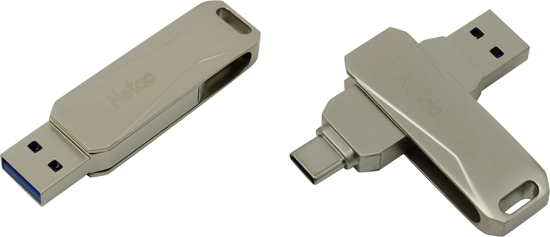 Флешка USB Netac U782C NT03U782C-128G-30PN dual USB 3.0+TypeC 128Gb, retail version
