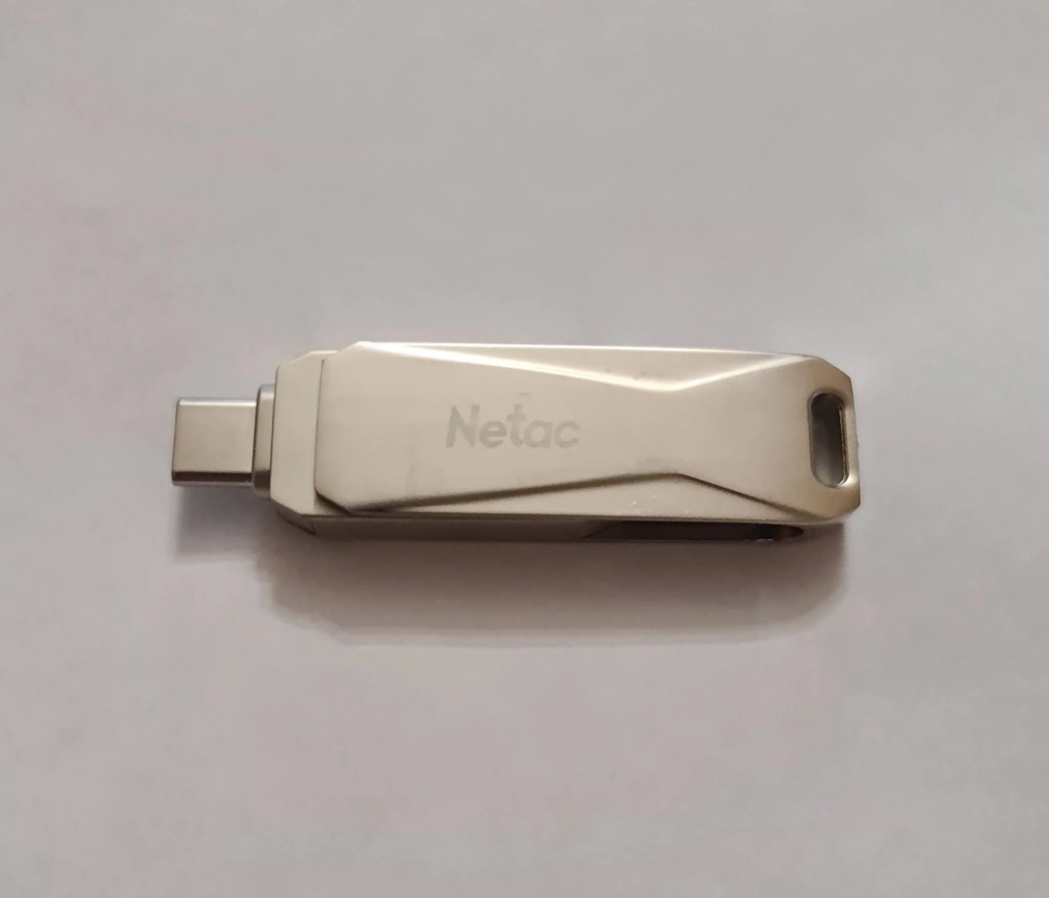 Флешка USB Netac U782C, 256Gb, USB 3.0, серебристый