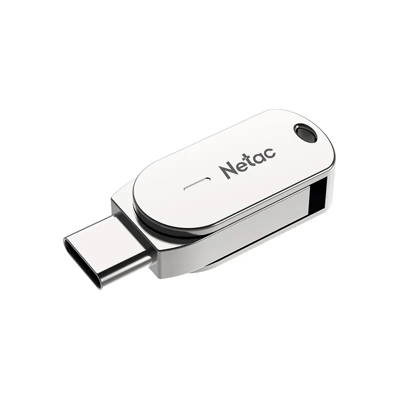 Флешка USB Netac U785C (NT03U785C-064G-32PN), 64Gb, USB 3.0/TypeC, R/W 110/45, серебристый