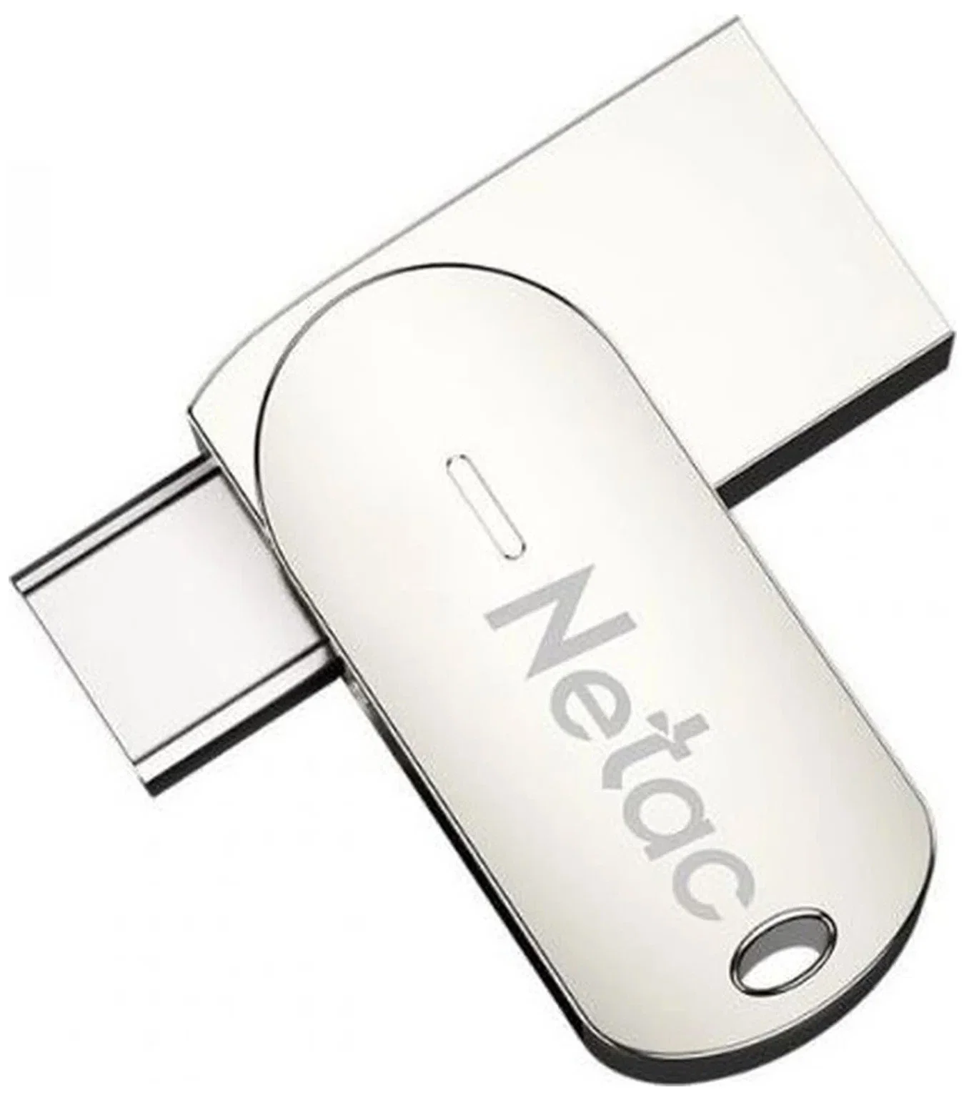 Флешка USB Netac U785C (NT03U785C-064G-32PN), 64Gb, USB 3.0/TypeC, R/W 110/45, серебристый