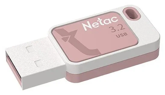 Флешка USB Netac UA31 (NT03UA31N-008G-20PK), 8Gb, USB 2.0, R/W 110/45, розовый/белый