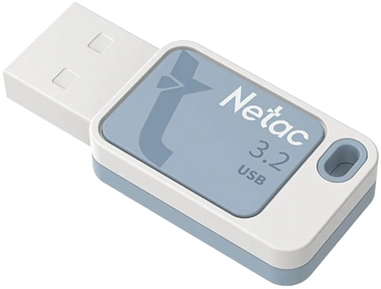 Флешка USB Netac UA31 NT03UA31N-064G-20BL), 64Gb, USB 2.0, R/W 110/45, синий/белый