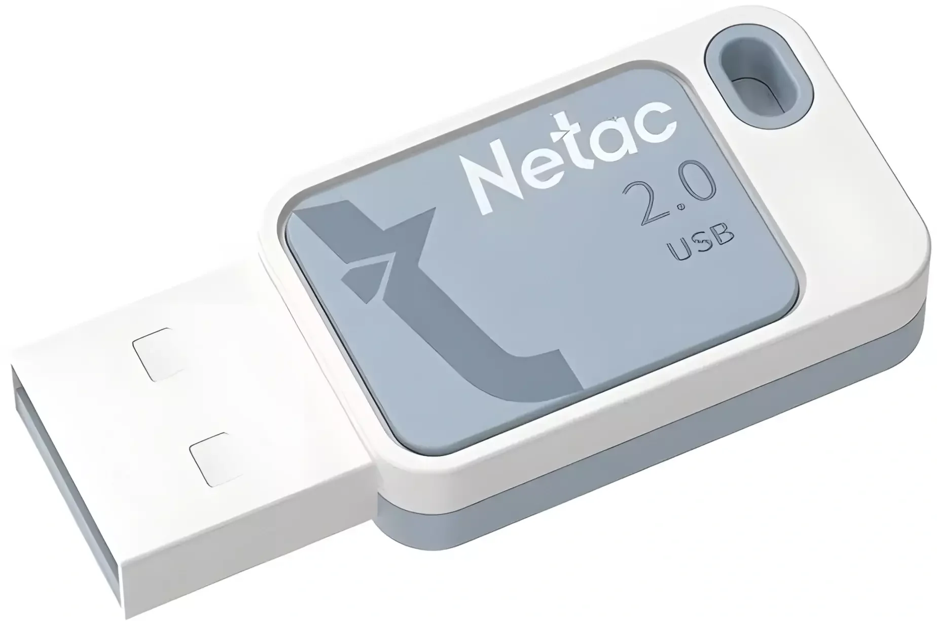 Флешка USB Netac UA31 NT03UA31N-064G-20BL), 64Gb, USB 2.0, R/W 110/45, синий/белый