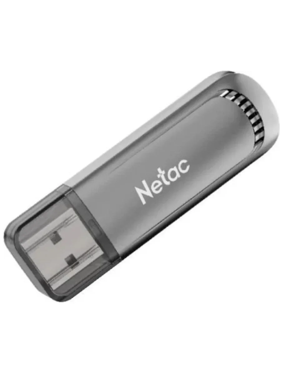 Флешка USB Netac UA61B (NT03UA61B-064G-32GM), 64Gb, USB 3.2, R/W 150/45, серый