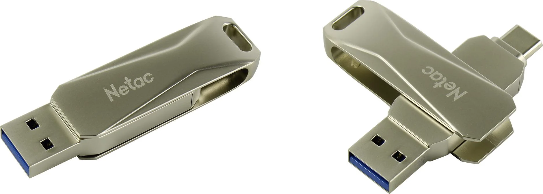 Флешка USB Netac UA61B (NT03UA61B-064G-32GM), 64Gb, USB 3.2, R/W 150/45, серый