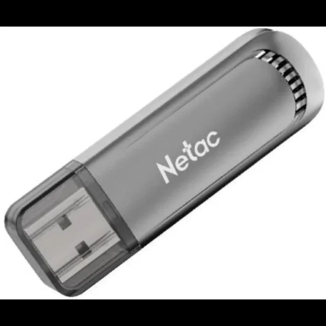 Флешка USB Netac UA61B (NT03UA61B-128G-32GM), 128Gb, USB 3.2, R/W 150/45, серый