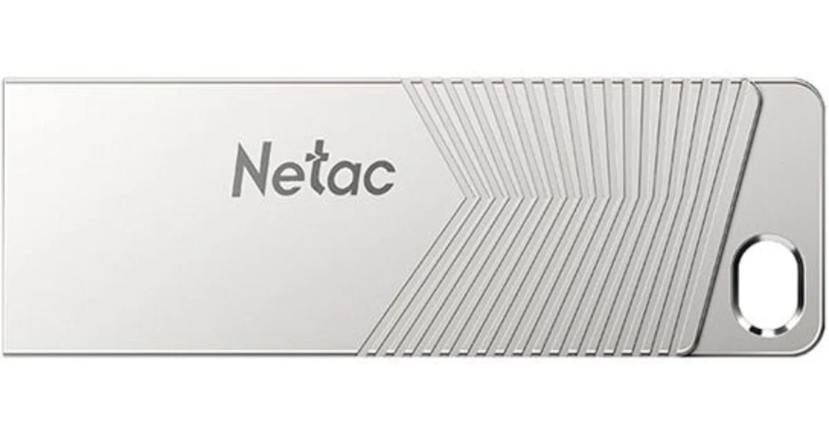 Флешка USB Netac UA61B (NT03UA61B-128G-32GM), 128Gb, USB 3.2, R/W 150/45, серый