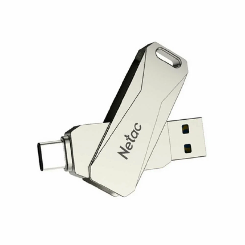 Флешка USB Netac UA61B (NT03UA61B-128G-32GM), 128Gb, USB 3.2, R/W 150/45, серый
