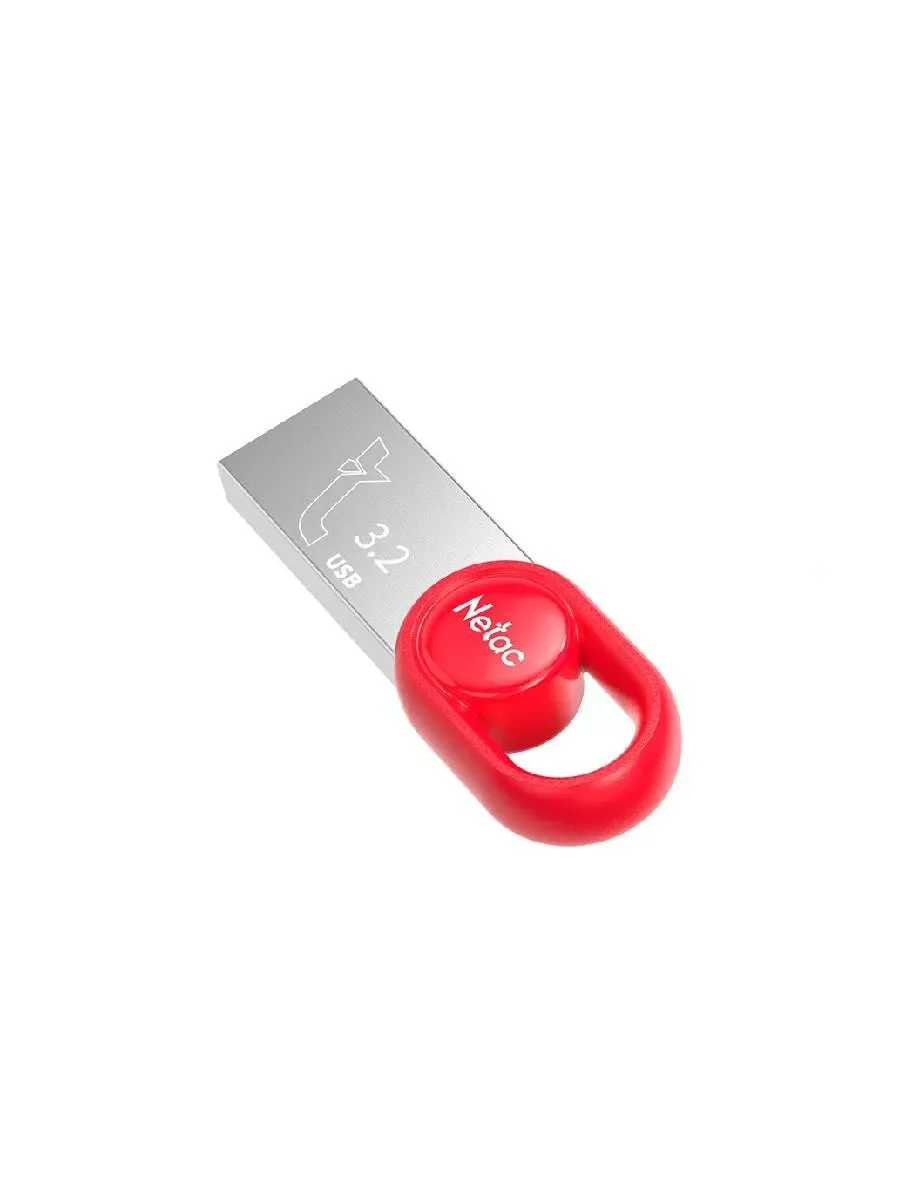 Флешка USB Netac UM2 (NT03UM2N-032G-20BK), 32Gb, USB 2.0, R/W 100/40, серебристый/черный