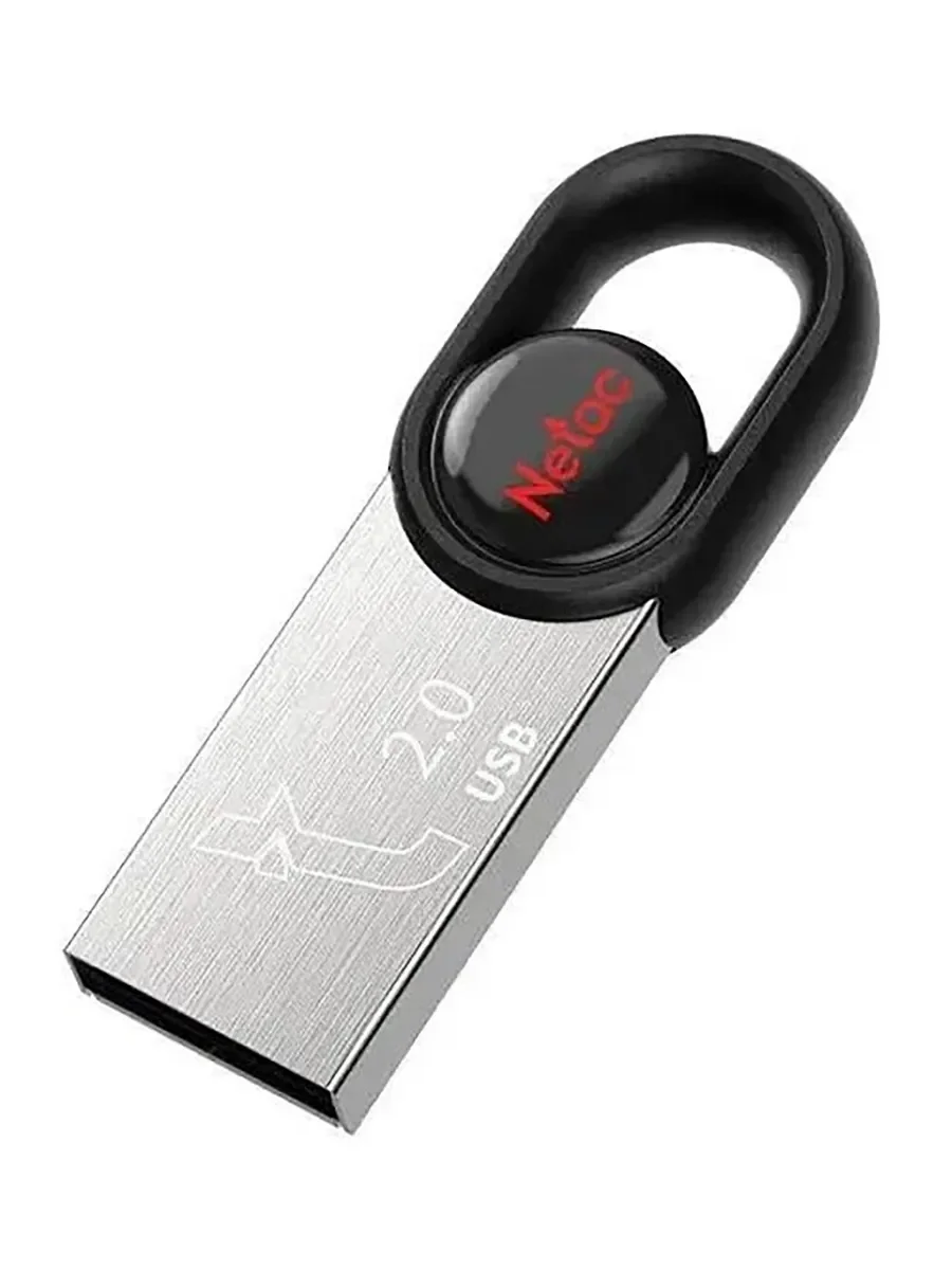 Флешка USB Netac UM2 (NT03UM2N-064G-32RE), 64Gb, USB 3.0, R/W 130/50, серебристый/красный