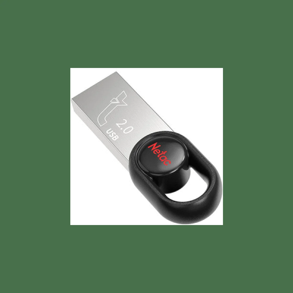 Флешка USB Netac UM2 (NT03UM2N-064G-32RE), 64Gb, USB 3.0, R/W 130/50, серебристый/красный