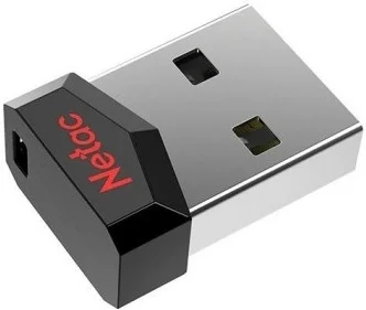 Флешка USB Netac UM81 (NT03UM81N-004G-20BK), 4Gb, USB 2.0, R/W 30/10, черный/красный