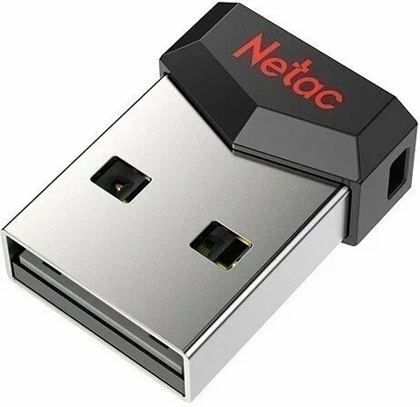 Флешка USB Netac UM81 (NT03UM81N-004G-20BK), 4Gb, USB 2.0, R/W 30/10, черный/красный