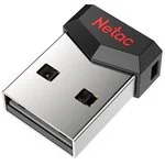 Флешка USB Netac UM81 (NT03UM81N-008G-20BK), 8Gb, USB 2.0, R/W 30/10, черный/красный