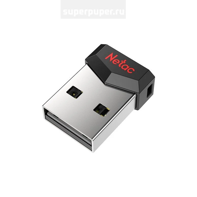Флешка USB Netac UM81 (NT03UM81N-016G-20BK), 16Gb, USB 2.0, R/W 30/10, черный/красный