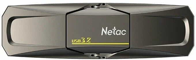Флешка USB Netac US5 (NT03US5C-128G-32TA), 128Gb, USB 3.2/TypeC, 550/500, черный