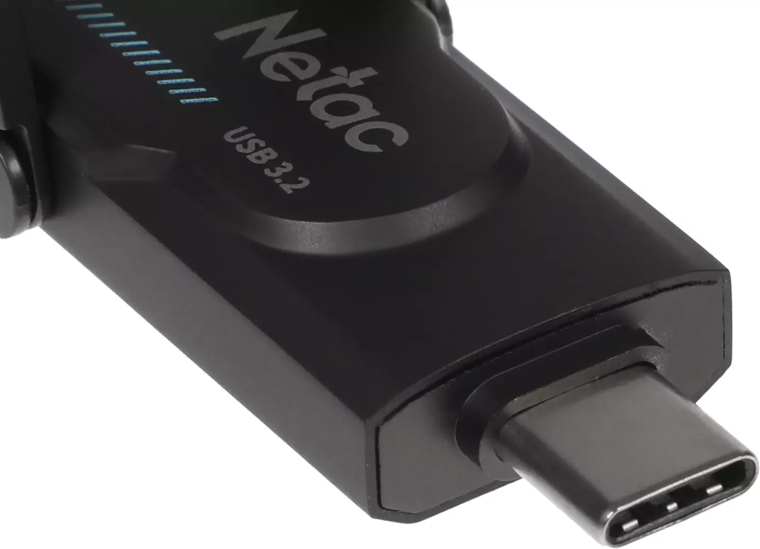 Флешка USB Netac US9 (NT03US9C-256G-32TA), 256Gb, USB 3.2 Gen2 Type-A/USB Type-C, R/W 1000/900, серебристый