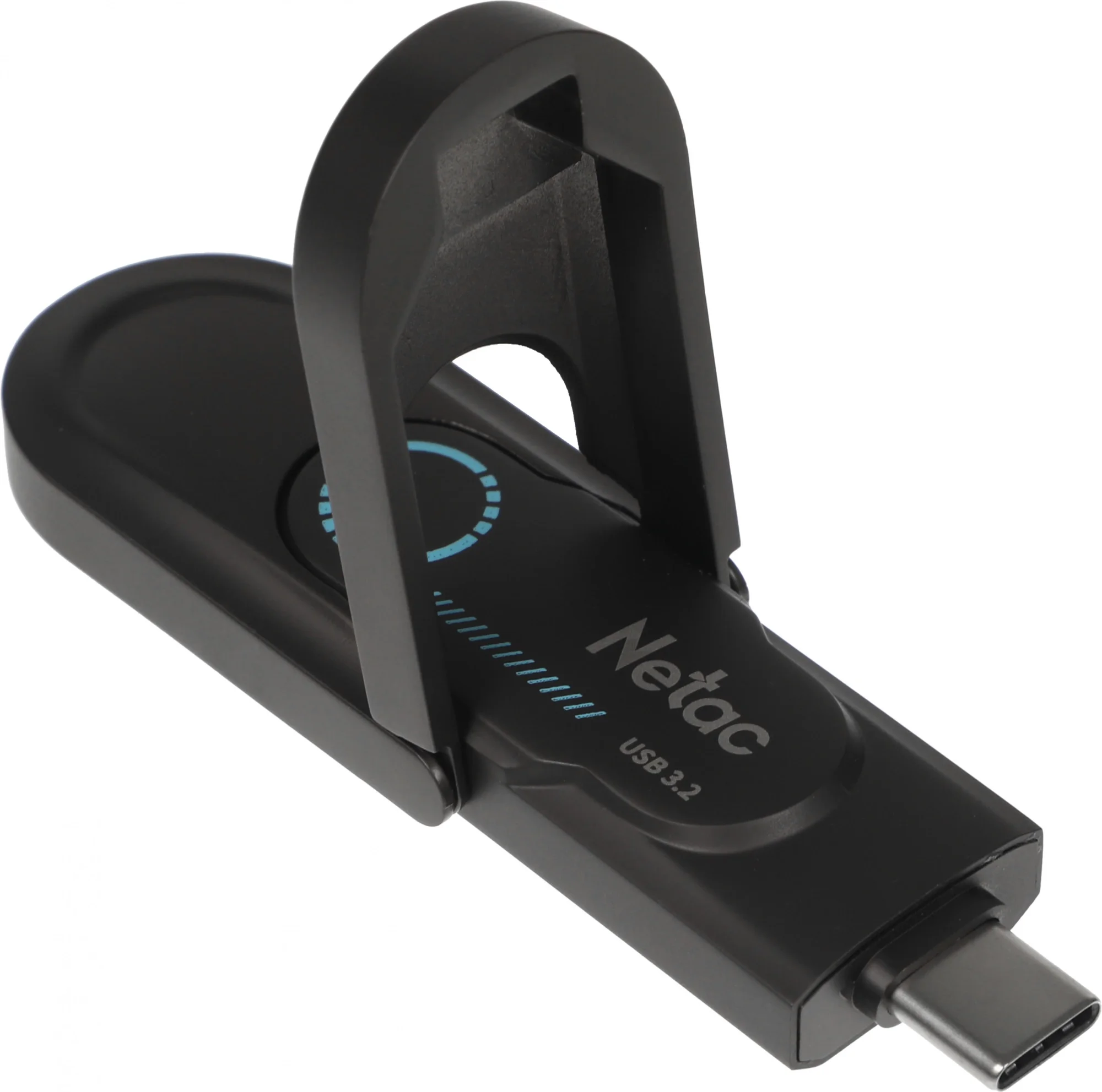 Флешка USB Netac US9 (NT03US9C-256G-32TA), 256Gb, USB 3.2 Gen2 Type-A/USB Type-C, R/W 1000/900, серебристый